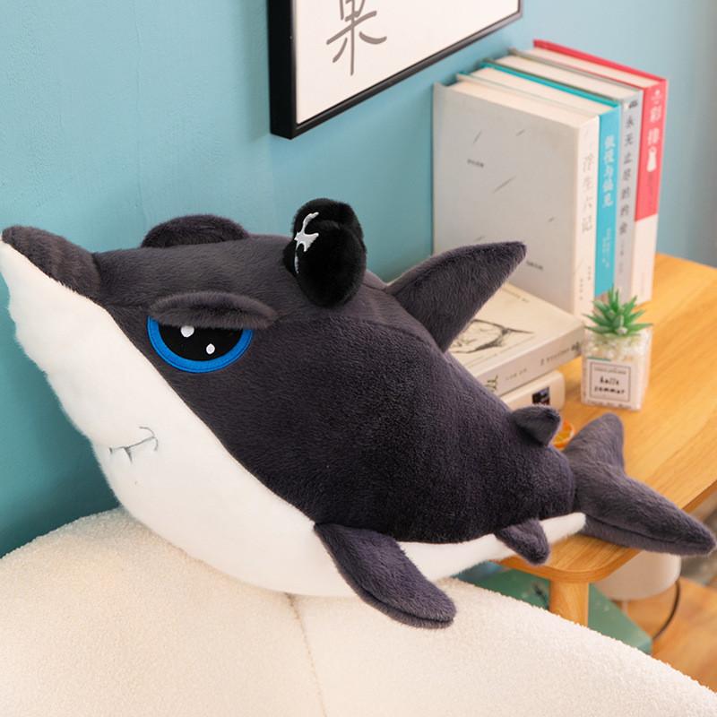 Adorable Pirate Shark Plush Toy Pillow Soft Stuffed Animal For Birthday Gifts