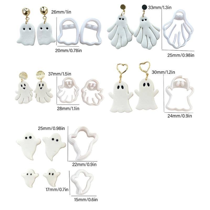 Halloween Themed Clay Cutter Clay Earring Cutter Set for Earrings Making, Clay Earring Cutter Tool for Jewelry Making