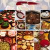 Vintage Steingutschale: Eingelegtes Gemüse & Geschmorter Schweinefleisch Hot Pot
