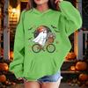 Kids Halloween Printed Hoodie, Loose Fit Casual Pullover for Boys Girls