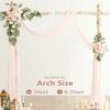 Artificial Wedding Arch Flowers with Drape Fake Silk Decoration Door Wreath for Shower Lawn