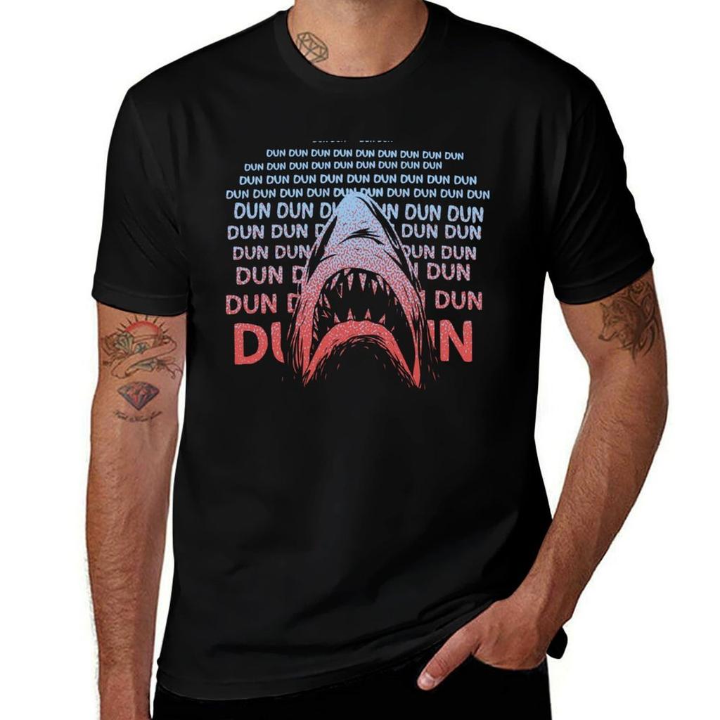 Jaws Theme Swimming T-Shirt man t shirt heavy cotton t shirts for man graphic vintage man t shirt summer T-Shirt