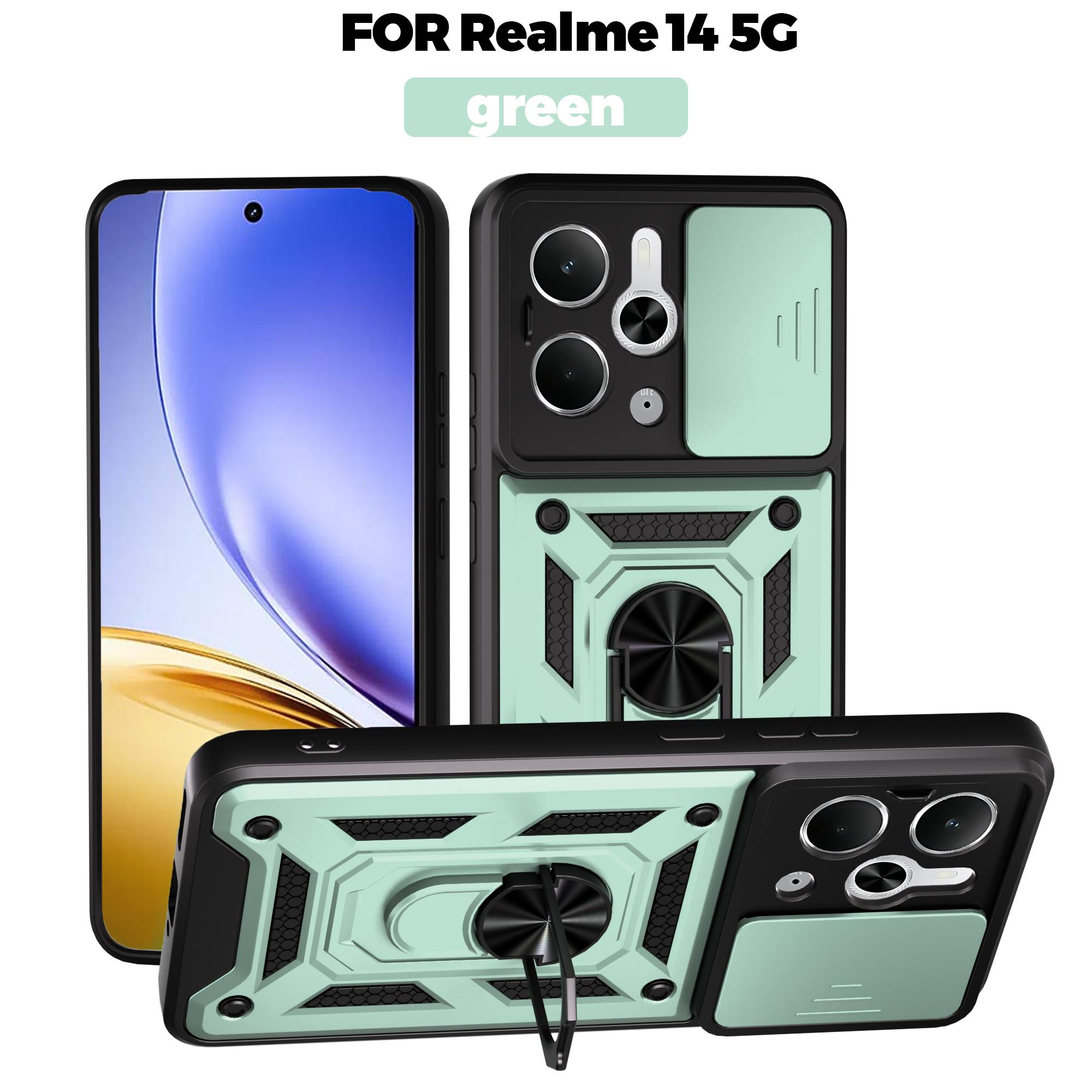 

For Realme 14T Case Realme 14 5G Cover Realme P3 14T 14 5G Magnetic Ring Holder Armor Phone Case Slide Camera Protect Back Cover realme 14T 5G