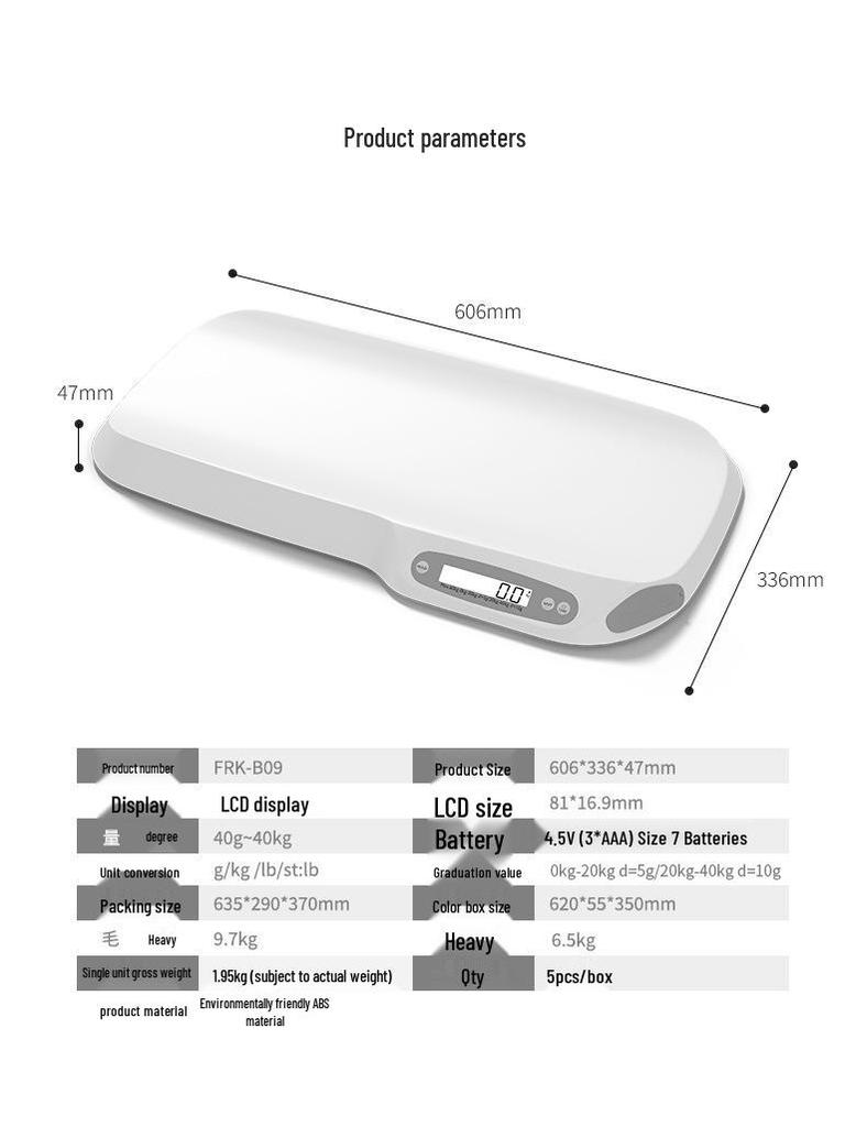 Digital Baby and Pet Weighing Scale - Electronic, In Stock, Ready to Ship