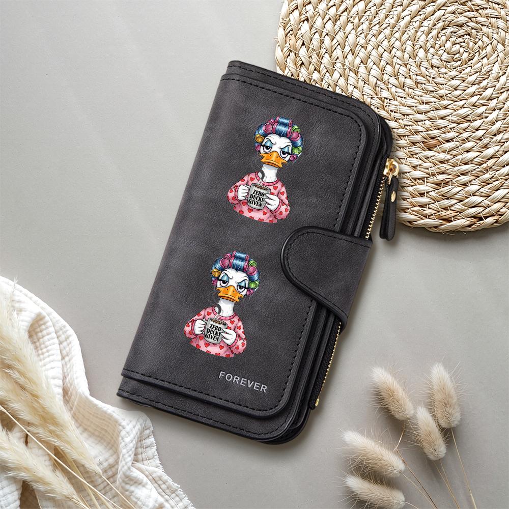 Funny Duck Print Women Purse Fashion Casual Card Holder Long Wallet