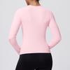 Breathable Skin-friendly Long Sleeve Yoga Top with Waist-cinching Design
