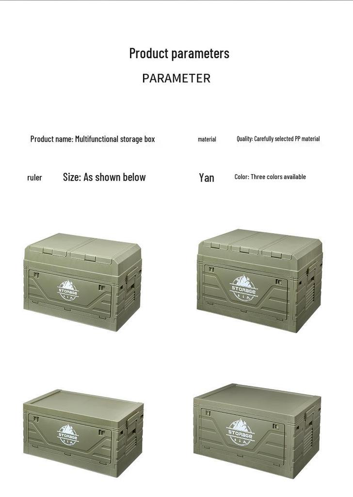Foldable Wooden Lid Camping Storage Box & Extendable Picnic Table