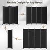 AKTOP Room Divider 4 Panel, 80" W Portable Wall Divider for Room Separation, Freestanding Partition Room Dividers, Folding Room Separators Privacy