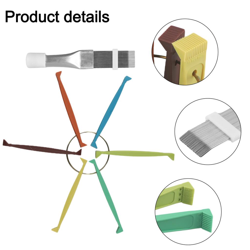 Air Conditioner Fin Cooler Repair Combs Household Plastic + Metal Solid Sturdy Tools Waterproof For Radiator 2pcs