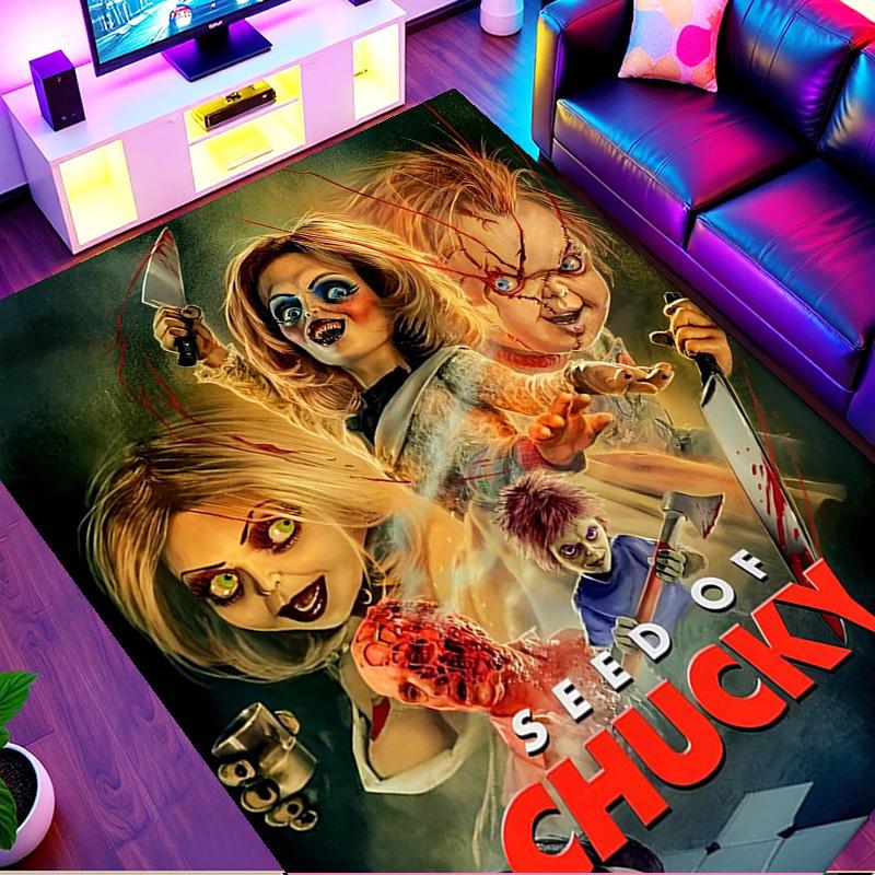 Chucky Print Rug, Washable Floor Carpet, For Entryway Dorm Laundry Room Office Study, Home Decor Birthday Christmas Gift