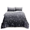 Comforter Kawaii Moon Starry Night Sky Blue Pink Purple Star Galaxy Bedding Sets Full Size For Boys Girls Comforter