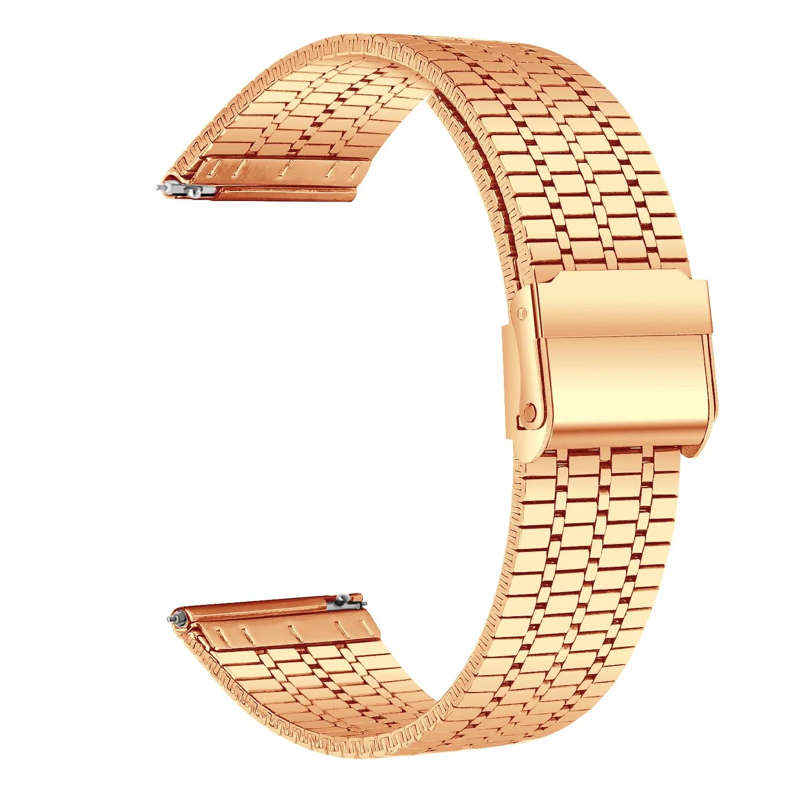 

For Garmin Vivoactive 6 5 3 Stainless Steel Watchband For garmin venu 2 plus Metal Strap For Garmin Venu Sq 2 Bracelets Correas Universal 20mm рожевий колір золота