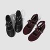 Women's Flat Shoes Retro Rivet Single Shoes Women's Spring Autumn Fashion Round Head Versatile Ballet Shoes Casual Flats Black