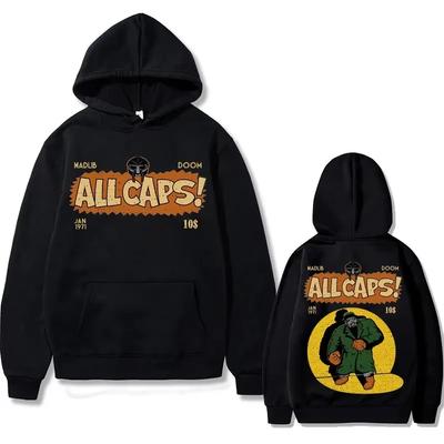 Felpe con cappuccio Madlib Doom Print Pullover Cantante Madvillain Mf Doom Felpa Incredibile Uomo Donna Felpa Uomo Streetwear