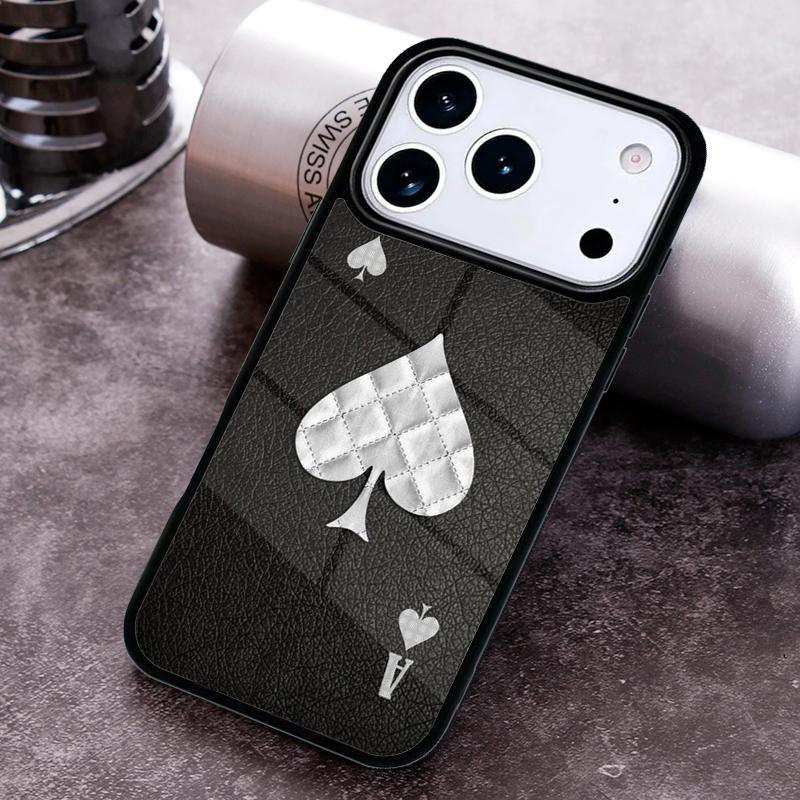 Pik Poker Spielkarten Ass Kunst Handyhülle Für iPhone 17,16e,15,14,13,12,11,Mini,Pro,MAX Weiche Silikonhülle