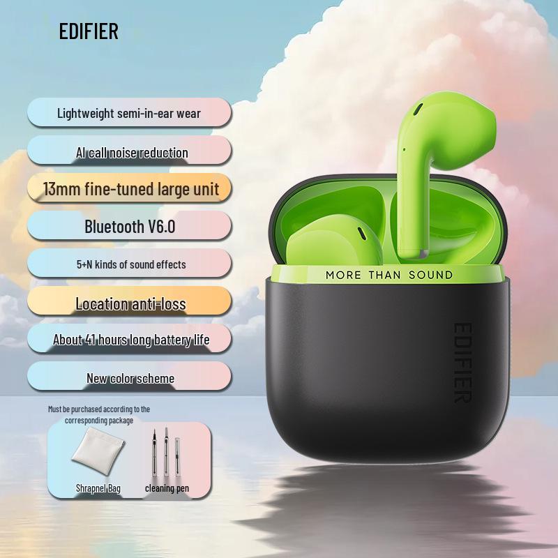 Edifier Zero Air Pro: Noise-Canceling Bluetooth V6.0 with Anti-loss Positioning, Long Battery Life, Large Drivers