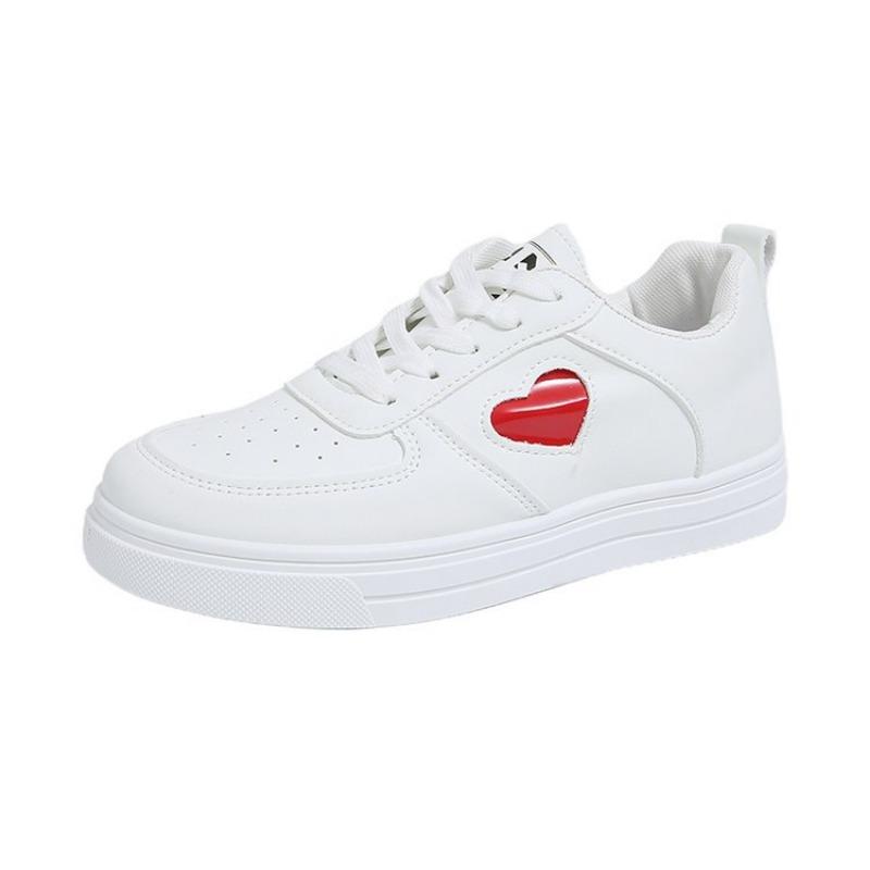 

Flat-bottomed fashion little white shoes spring new love casual single shoes student lace-up women s board shoes 36 красный