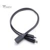 Type-C to Type-C&Micro 5P Female 2 Male Y Splitter Charging Extension Cable