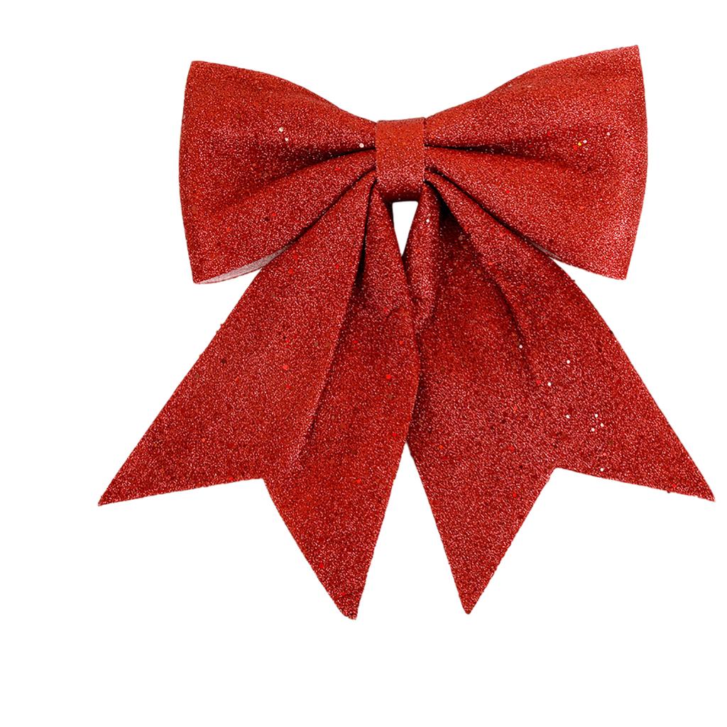 Large Sparkling Bow Glitter Christmas Ribbon Bowknot XmasTree Hanging Ornaments New Year Home Decorations Navidad 2024