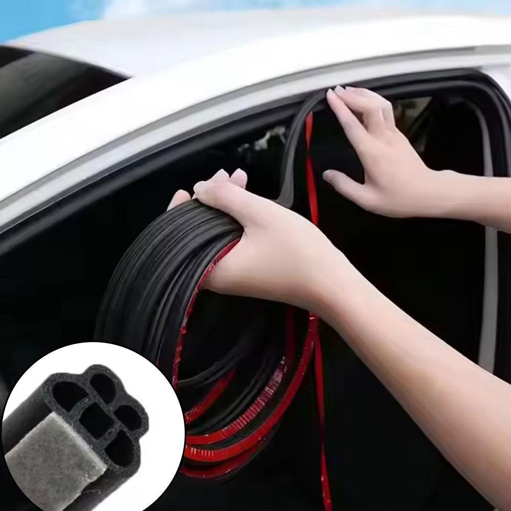 Car Door Seal Strip Auto Rubber Sealant 5holes B Type Accessories Soundproofing Strips Anti-Dust Sealing Car Noise Insulati B9Z2