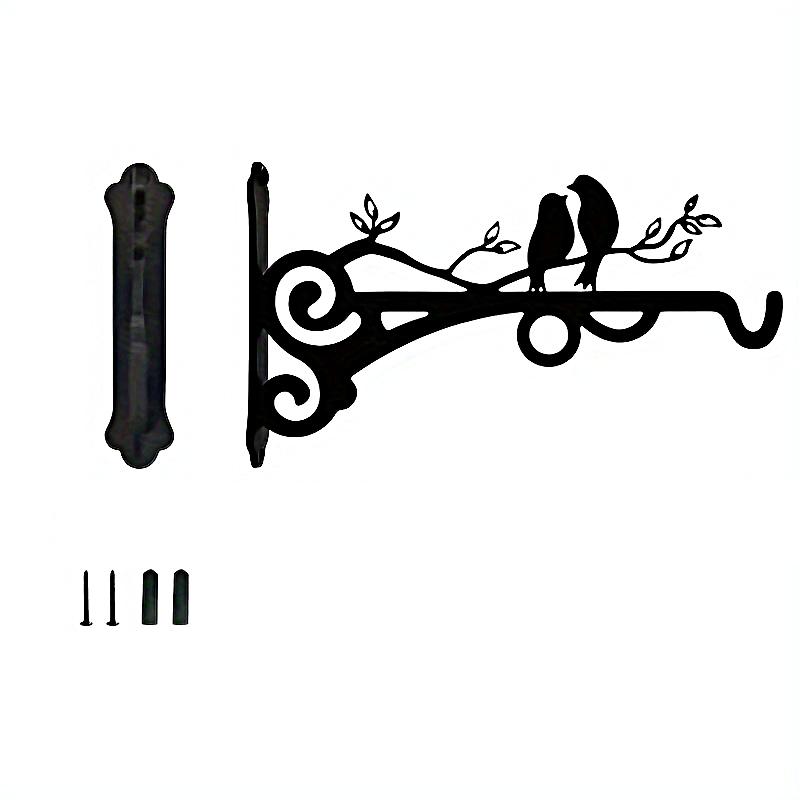 1PC Flower Basket Hanger Wall Mounted Double Bird Design Branch Rustic Style Plant Bracket