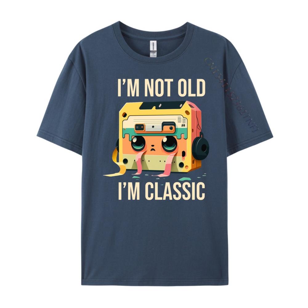 Ich bin nicht alt, ich bin klassisch Kassette T-Shirt Grafikshirts Herren T-Shirt Druck Luxus Designer Herren Kurzarm