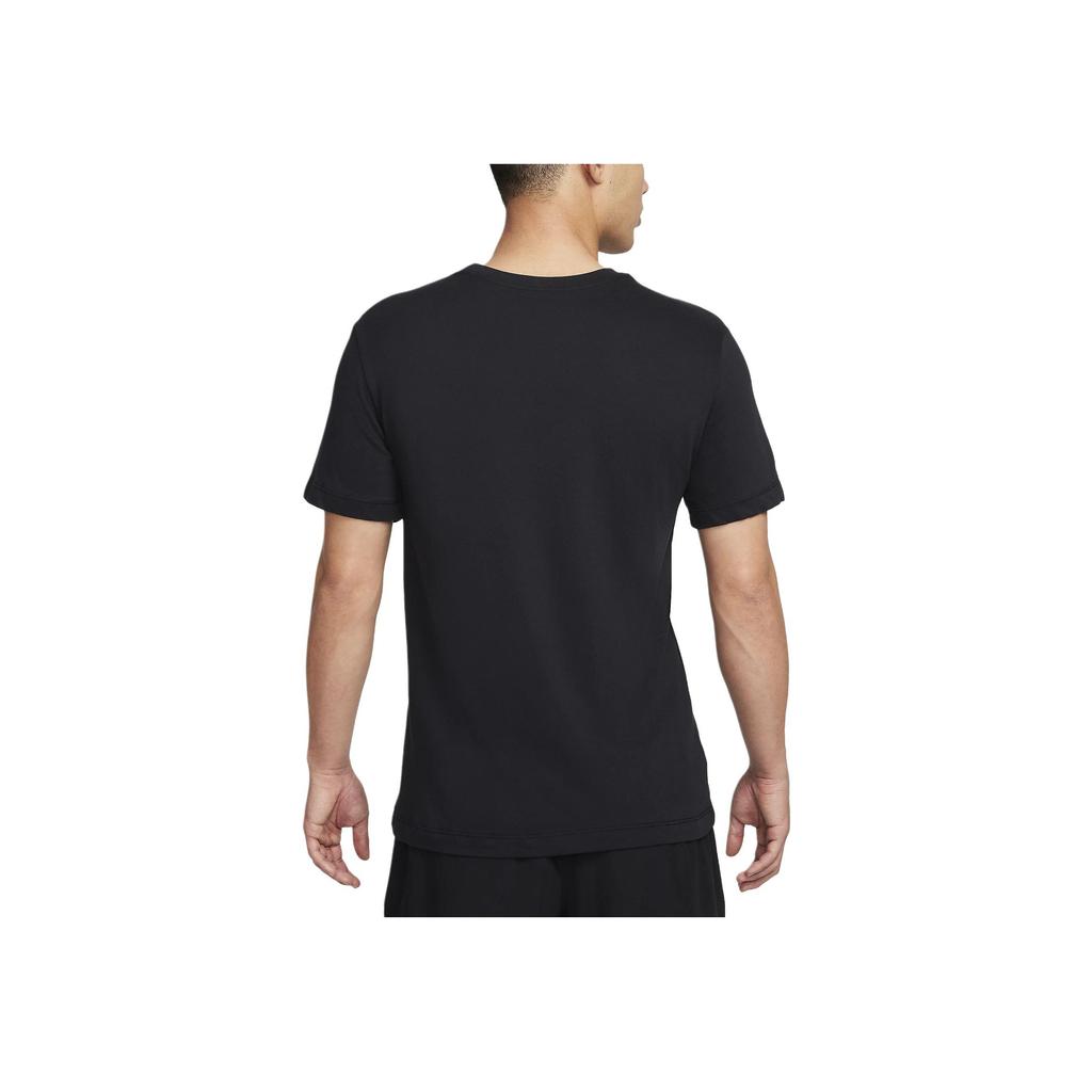 Nike Dry Fit Letter Round Neck Casual Pullover Short Sleeve T-Shirt Men T-Shirts Black FQ3874-010