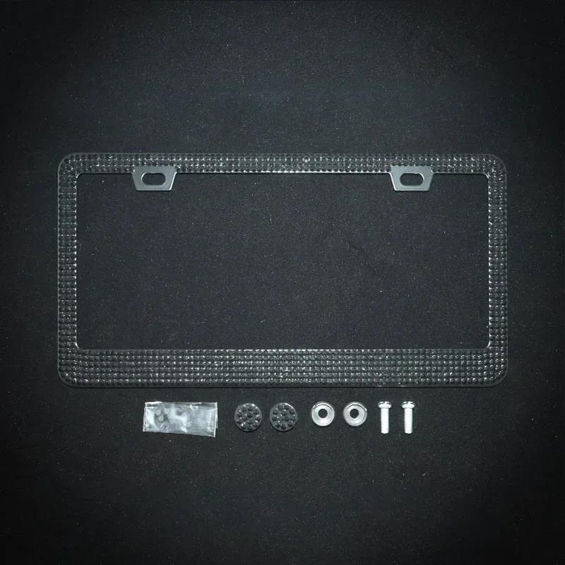 1/2Pcs 31*16cm Car Bling Crystal License Plate Frame Women Rhinestone License Plate Frame Cover Holder Car Accessories License Plate Covers Frames 6