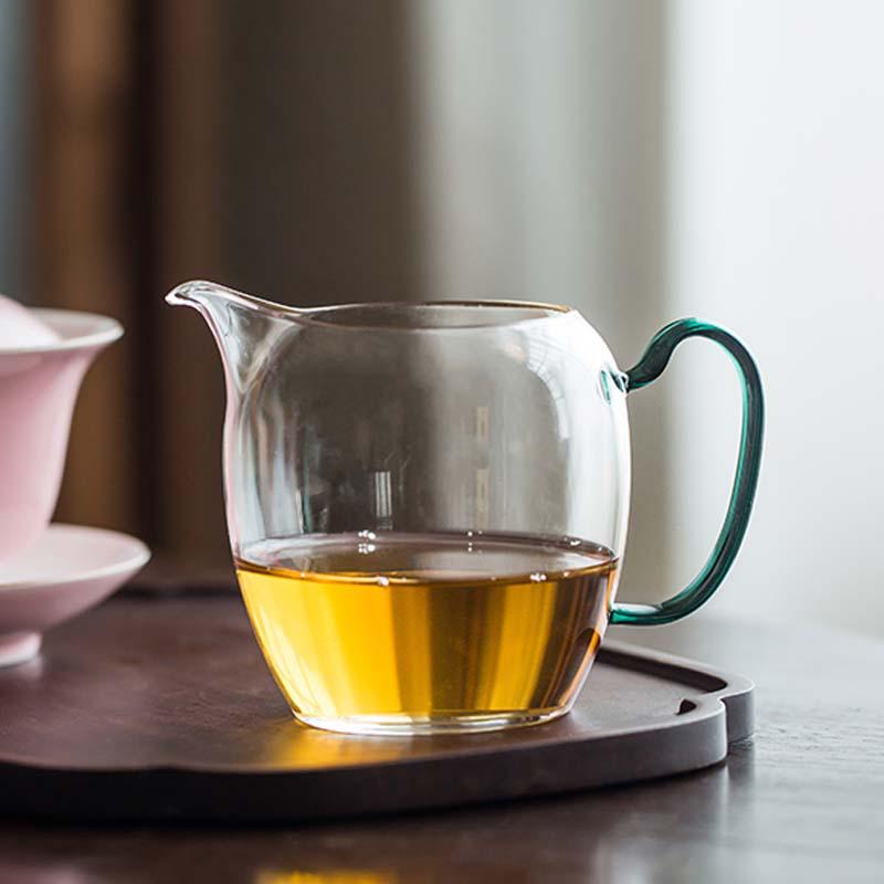 Japanese Thickened Transparent Gongdao Cup: Glass Side-Handle Serving Pitcher for Kung Fu Tea