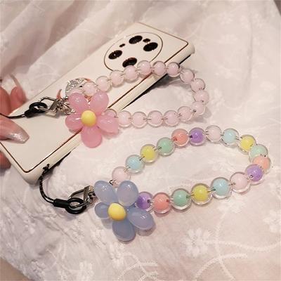 Pendant Women Girls Wrist Strap Cellphone Strap Beads Phone Chain Phone Lanyard Mobile Phone Chain