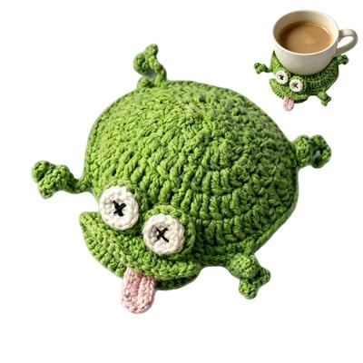 Süße Untersetzer Fertig Handgewebt Tier Tassenuntersetzer Kreativ Häkeln Kaffeetassenuntersetzer Schreibtischdekoration