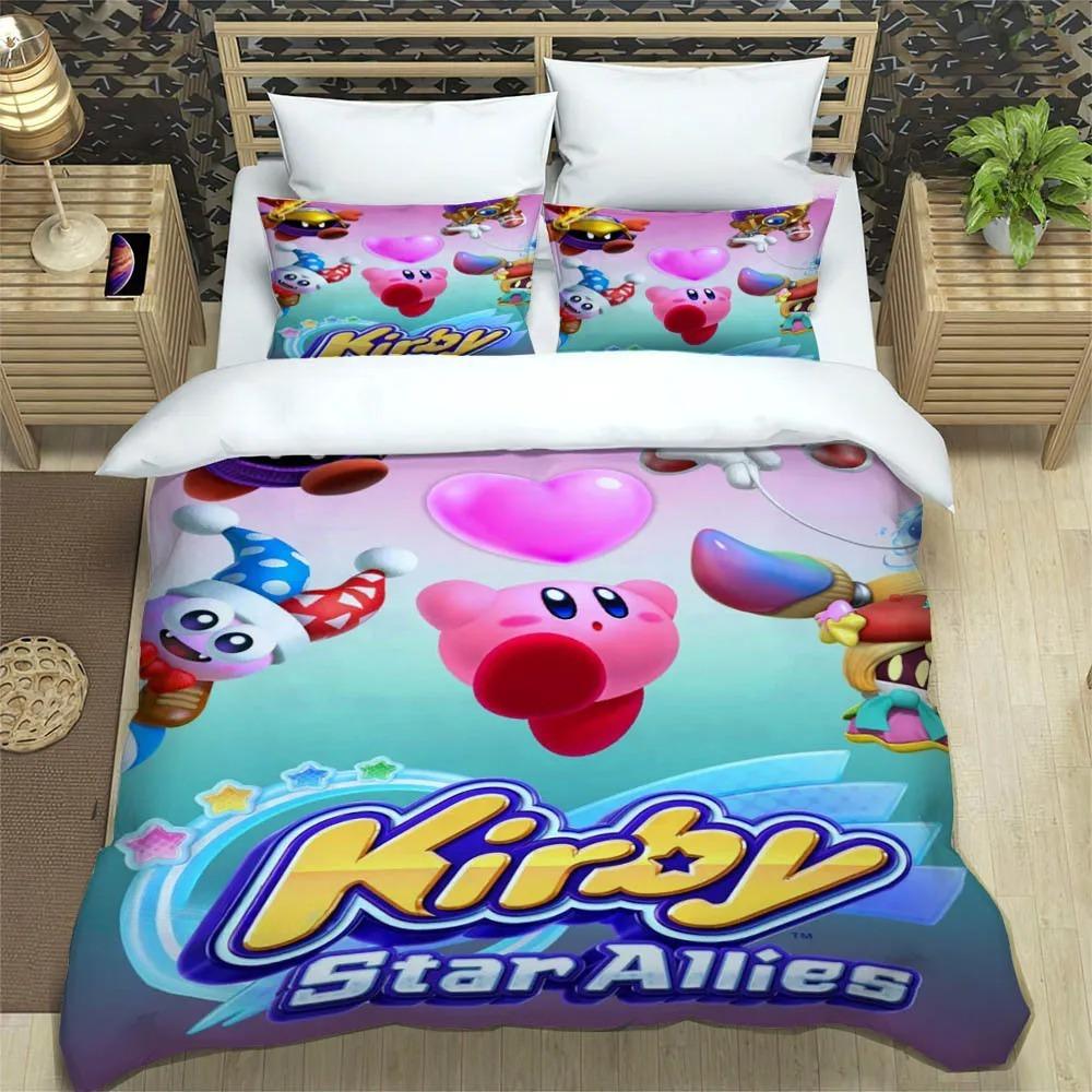 Spiel K-Kirby Bettbezug Kissenbezug Bettwäscheset Erwachsener Junge Mädchen Schlafzimmer Dekoration Kinder Geschenk Einzel Doppel Große Größe