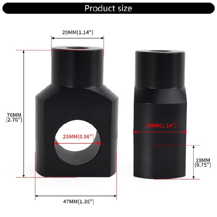 25mm Handlebar Risers Spacer Mortorcycle 1" Clamp for Most Motorcycle Model Modification Handlebat Risers Clamp