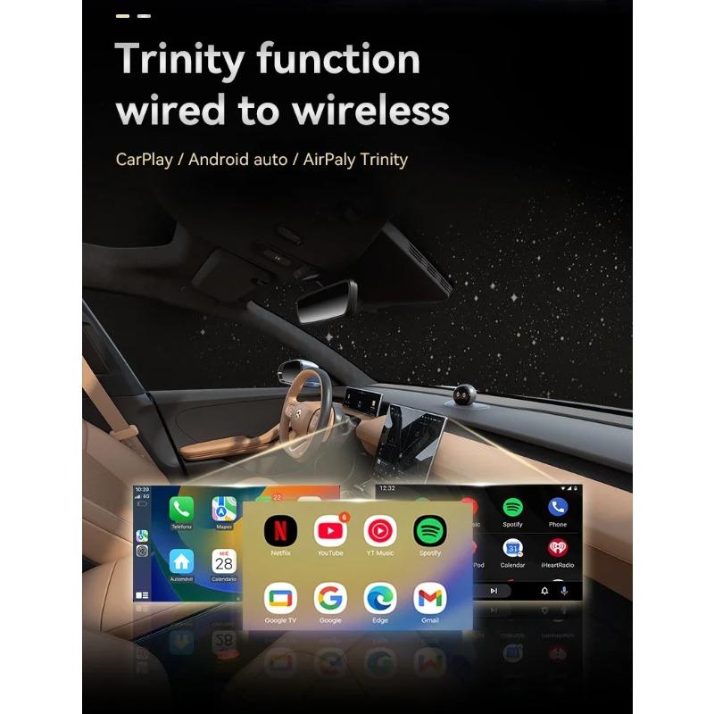 NEW 2025 Upgrade 3-in-1 Wireless Carplay Mirror Link Adapter Instant Wired To Wireless Conversion Plug & Play for Wired Carplay