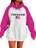 2025 Mixed Color Raglan Sleeve Hooded Pullover - Casual Loose Sweatshirt for Spring & Autumn
