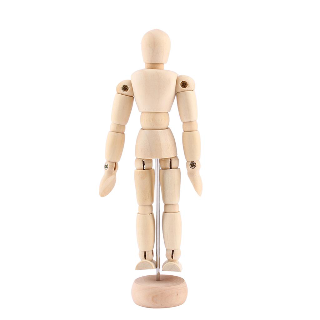 Mannequin Model, Articulated Wooden, Learning Shadows and Lights, Suitable for Photographic Props, Desk Toy, 4.5 Inch