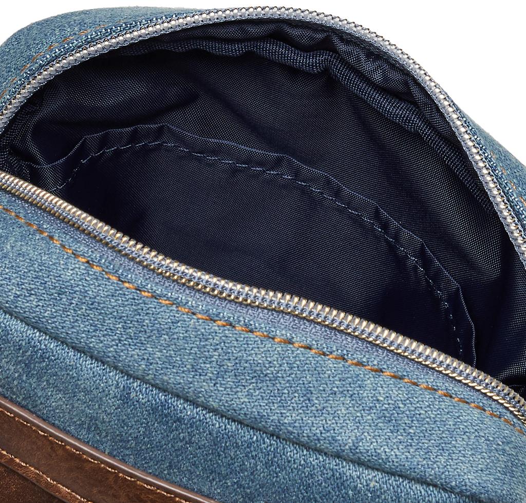 Lee Symbole Mini Schulter Denim x Faux Tasche, Leder, Blau, 320-3263