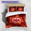 Set Lenzuola Stampato Calcio Eintracht Frankfurt 3 Pezzi, Comodo Set Copripiumino per Camera da Letto Delicato sulla Pelle