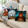 Halloween Pillow Cover Dark Moon Night Festive Atmosphere Sofa Decoration Waist Pillow Cushion Cover 40*40cm/45*45cm/50*50cm
