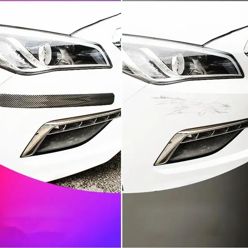 3D Nano Carbon Fiber Car Sticker Paste Door Sill Protector Bumper Tape Car Rear Trunk DIY Paste Protector Strip Waterproof Film