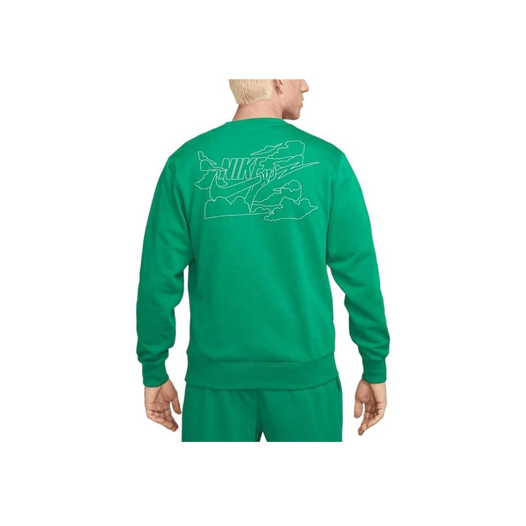 Nike Logo Pullover Crewneck Long Sleeve Sweatshirt Men Sweatshirt Green FZ0764-365