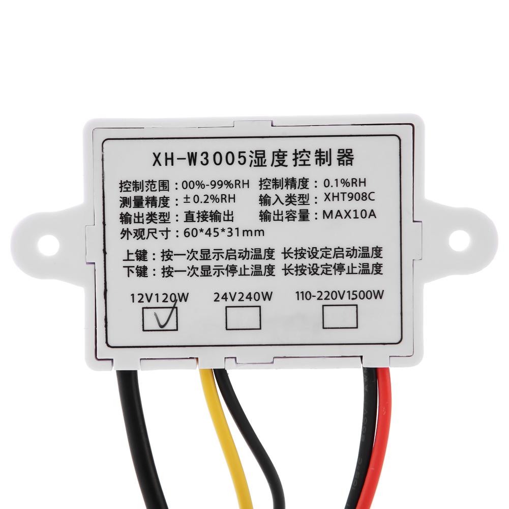 Digital Hygrometer Hygrometer Controller XH-W3005 Digital Hygrometer  Controller Humidity Sensor 0~99%RH 12V/24V/220V