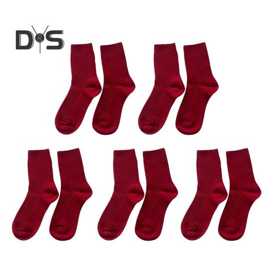 

5 пар зимних носков унисекс, новогодние праздничные красные флисовые носки, толстые винтажные носки средней длины, противоскользящие, высокоэластичные спортивные носки One Size 1 Set