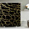 Luxury Black Gold Foil Shower Curtain Waterproof Home Decor Waterproof Bathtub Liner