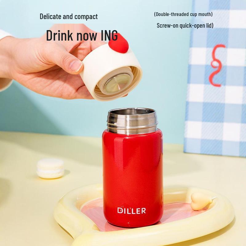 Dilebelle Love Baby Girls  Mini Insulated Water Cup, Portable & Compact. Heart Cute Baby Cup 9213