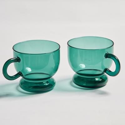 2 Stück Nordische Glas-Kaffeetasse Milchtee Bier Hitzebeständig Cocktail Weinglas Trinkgeschirr Becher Tassen Haushalt Große Tassen