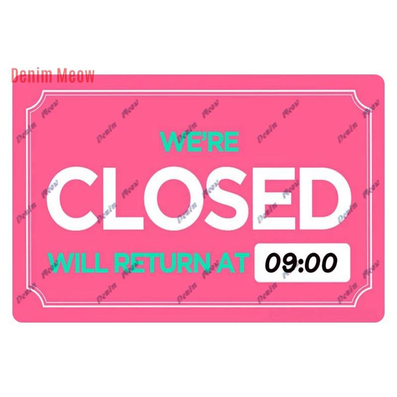 Vintage Open/Closed Wall Sign,retro Bar Open Metal Tin Plaque, Come in, Welcome Wall Decor, for Bar Club,Man Cave Poster, WY279