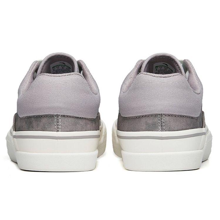 ANTA Women's ALight Skate Series Low Top Casual Skate Shoes Magic Carpet Grey Off White 122238013-2