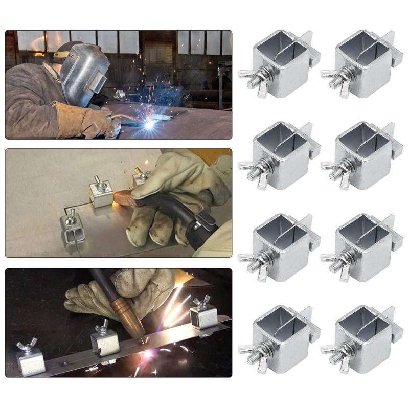 8Pcs Butt Welding Clamps Steel Small Welding Clamps Auto Body Panel Clamps for Automobiles, Trucks, Door Skin Panels