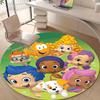 1pc Bubble Guppies Design Printed Area Round Carpet for Bedroom Living Room Home Decor Rugs Mat Non Slip Mat Rug for Bedside